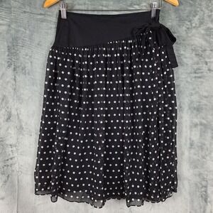 Womens Skirt 5/6 Polka Dot Rockabilly Whimsigoth Preppy Flowy Retro Fairy Grunge